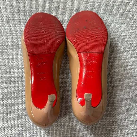 Louboutin Simple Pump 85 Nude Patent Calf Almond Toe - Picture 5 of 9
